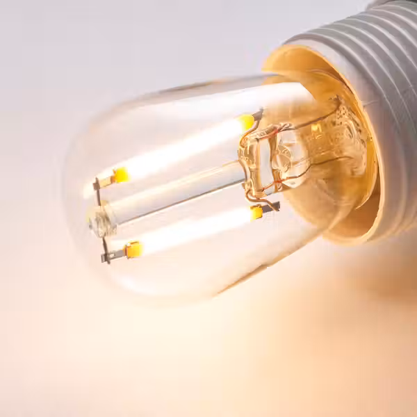 LUNNOM Светодиодная лампочка E14 100 лм - прозрачный - схема-чертеж с размерами