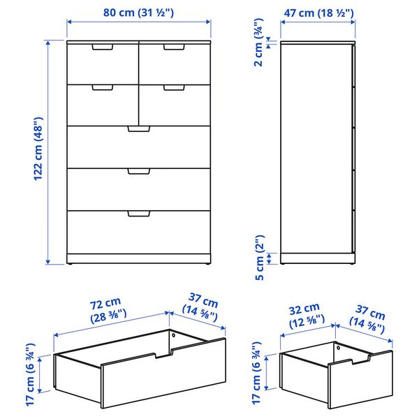IKEA, дополнительный ракурс - схема-чертеж с размерами