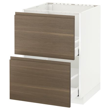 Напольный шкаф под мойку + 2 фронтальных панель, 2 ящика, 60x60 cm IKEA METOD МЕТОД, MAXIMERA МАКСИМЕРА 791.161.68