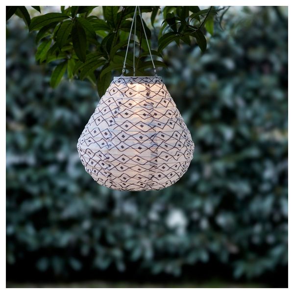 Подвесная светодиодная лампа СОЛВИДЕН, черный/белый (30 см) - фото 1