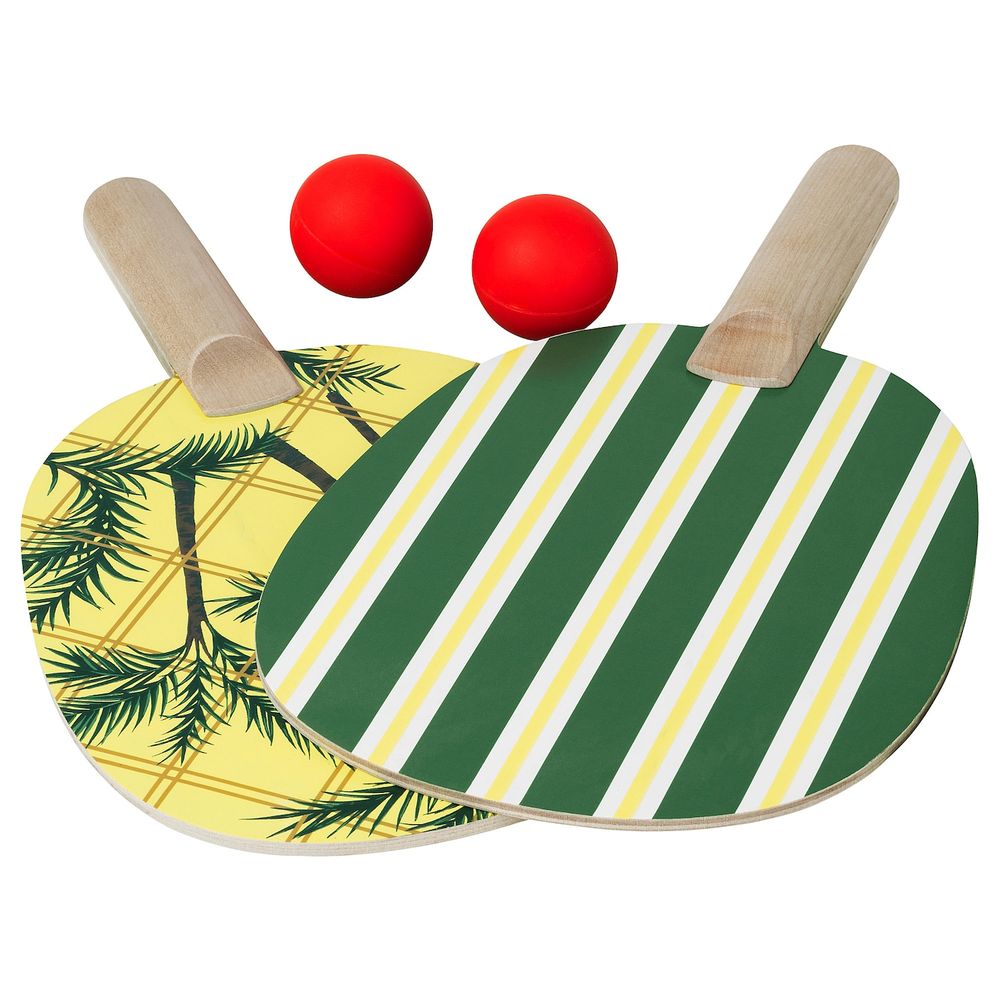 Ракетка и мячик, комплект, зеленый IKEA СОЛБЛЕКТ 704.608.47 - фото 1