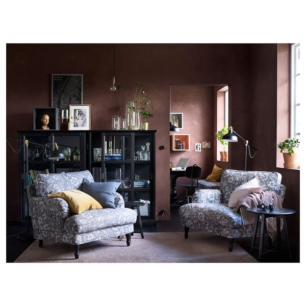 Шкаф-витрина, черная морилка 103x48x141 см IKEA MALSJÖ МАЛЬШЁ 703.833.78 - фото 7