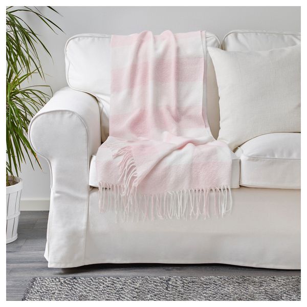 Плед АННАМИА, розовый, белый (140x205 см) - схема-чертеж с размерами