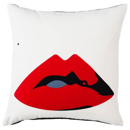 Чехол на подушку ОМЕДЕЛЬБАР, губы (50x50 см)
