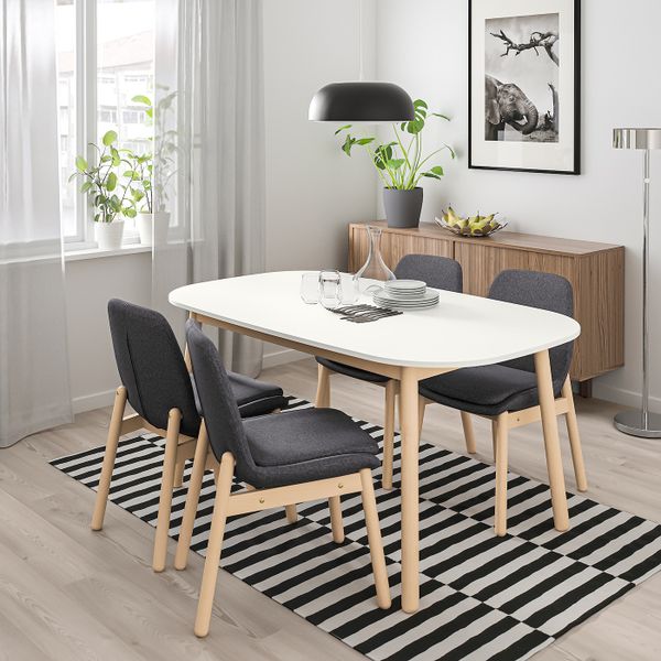 Стол обеденный, белый 160x95 см IKEA VEDBO ВЕДБУ 704.174.58 - фото 2