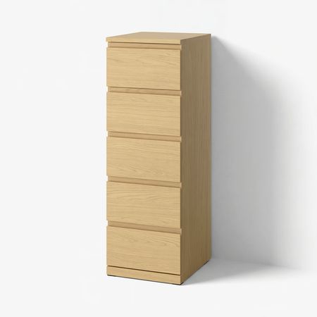 STORKLINTA Комод с 5 ящиками - под дуб 40x50x120 см