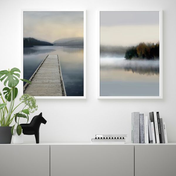 Постер, Водная гладь 50x70 см IKEA BILD БИЛЬД 404.860.71 - схема-чертеж с размерами