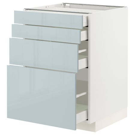 Напольный шкаф 4 фасада,4 ящика, 60x60 cm IKEA METOD МЕТОД, MAXIMERA МАКСИМЕРА 094.797.18