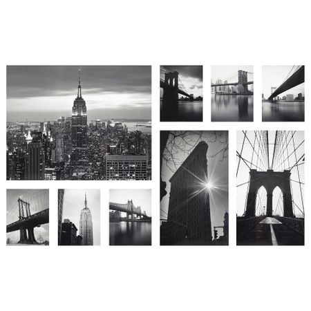 Набор картин, 9 шт. ГРОНБИ, Городские виды (179x112 см)
