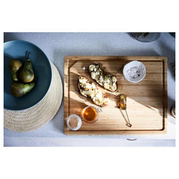 Доска для разделки мяса, бамбук 45x36 см IKEA APTITLIG АПТИТЛИГ 803.748.87 - схема-чертеж с размерами