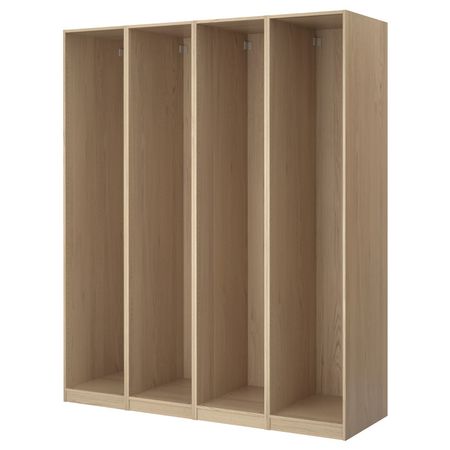 PAX 4 каркаса гардеробов - беленый дуб 200x58x236 см