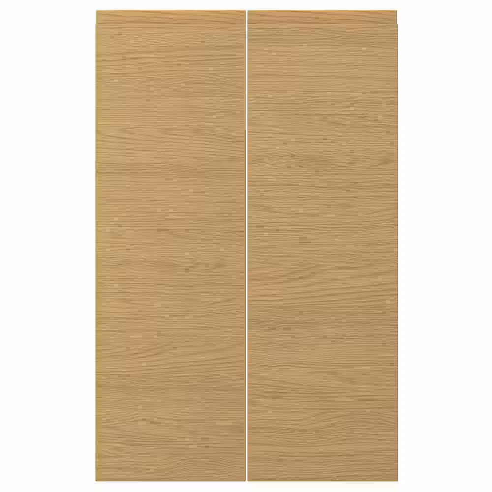 VOXTORP Дверца д/напольн углового шк, 2шт - левосторонний/под дуб 25x80 см - фото 1