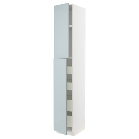 Высокий шкаф, 2 дверцы, 4 ящика, 40x60x240 cm IKEA METOD МЕТОД, MAXIMERA МАКСИМЕРА 194.791.76