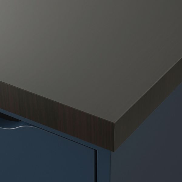 Стол, черно-коричневый/синий 200x60 см IKEA LINNMON ЛИННМОН / ALEX АЛЕКС 493.040.19 - схема-чертеж с размерами