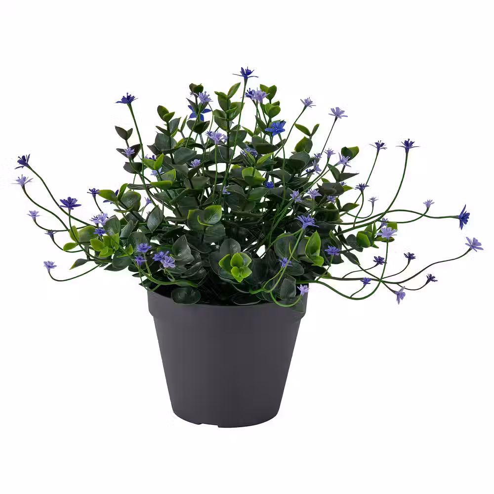 FEJKA Искусственное растение в горшке - д/дома/улицы/цветок сиреневый 12 см - фото 1