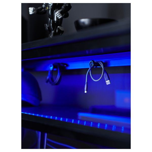 Геймерский стол, черный 185x74x146 см IKEA FREDDE ФРЕДДЕ 003.847.86 - фото 4