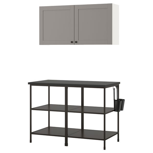 Настенный модуль, комбинация, 123x63.5x207 cm IKEA ENHET 193.315.66 - фото 1
