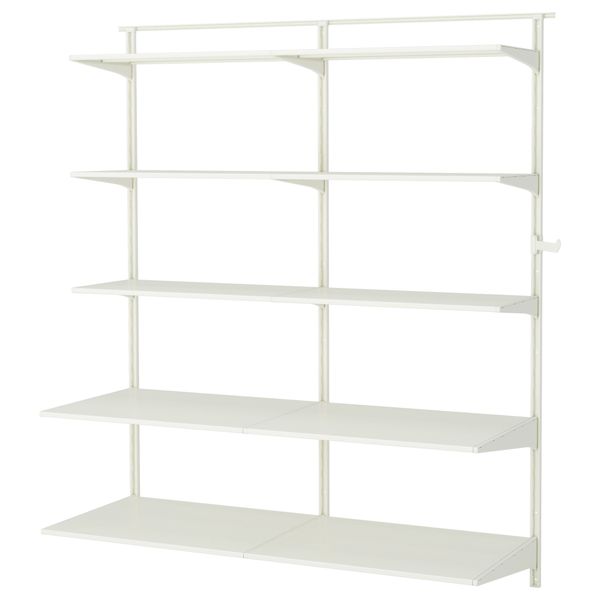 Настенная шина, полка, крючок АЛЬГОТ, металлический белый (176x61x199 см) - фото 2