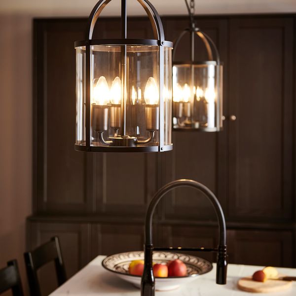 Подвесной светильник, черный/прозрачный стекло 25 см IKEA GALJON ГАЛИОН 004.509.36 - фото 5