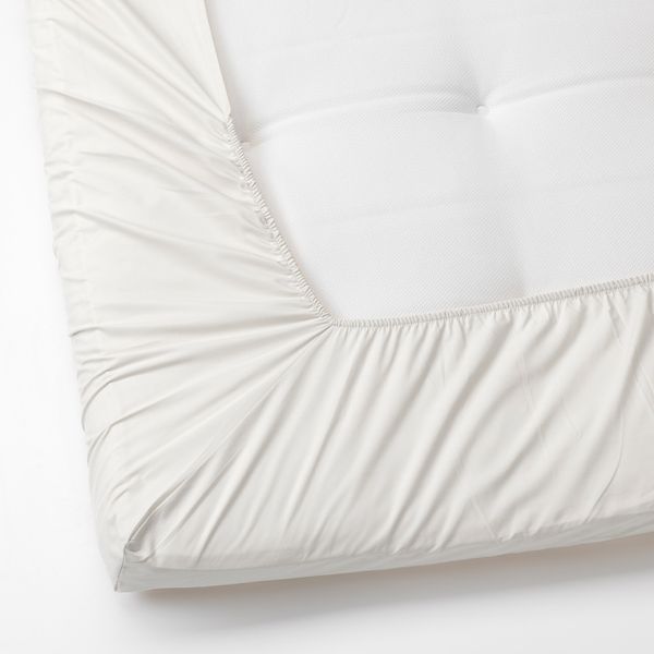 Натяжная простыня для тонкого матраса, белый 180x200 см IKEA SÖMNTUTA СЁМНТУТА 404.127.49 - фото 3