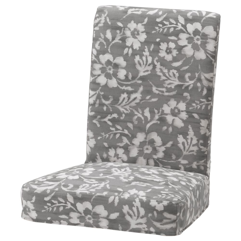 Чехол на стул ХЕНРИКСДАЛЬ, Ховстен серый/белый - схема-чертеж с размерами