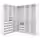 PAX Гардероб угловой - белый 211/213x236 см
