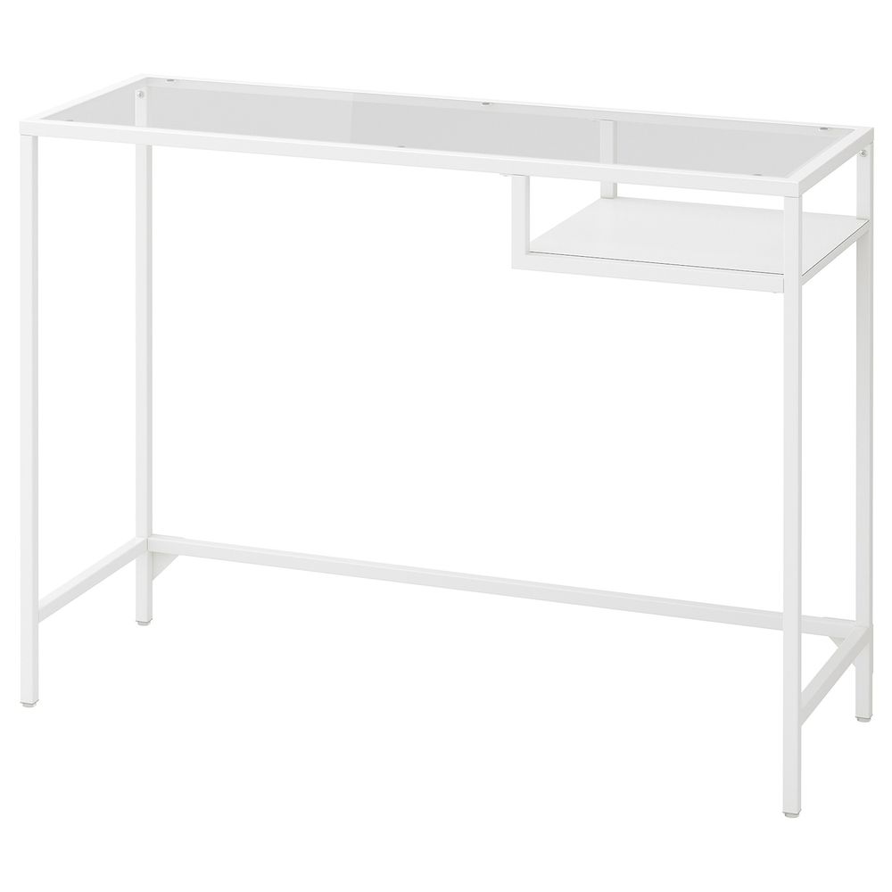 Стол для/ноутбука, белый/стекло 100x36 см IKEA VITTSJÖ ВИТШЁ 503.850.19 - фото 1