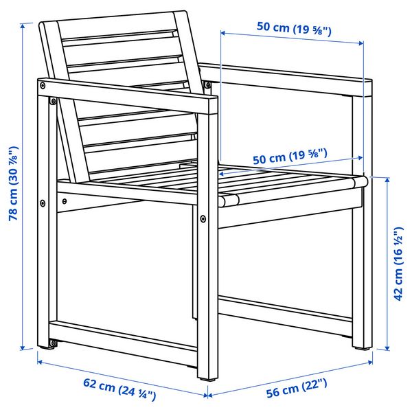IKEA в интерьере - схема-чертеж с размерами