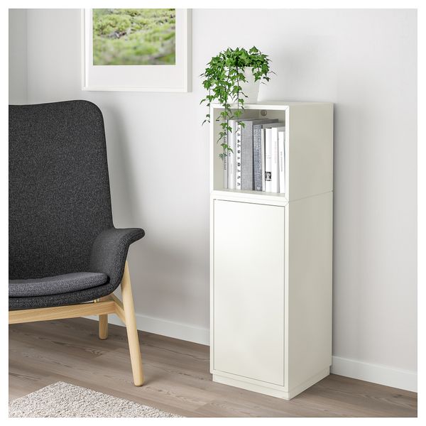 Комбинация шкафов с цоколем ЭКЕТ, белый (35x35x108 см) - схема-чертеж с размерами