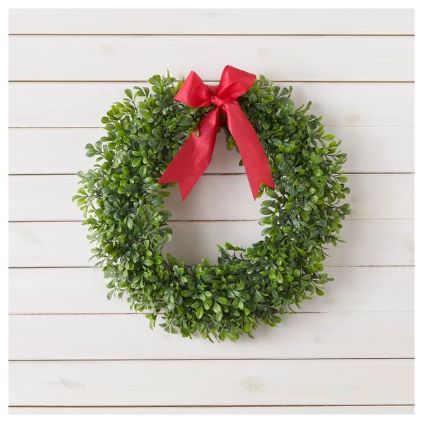 Искусственный венок СМИККА, д/дома/улицы, самшит (45 см) - схема-чертеж с размерами