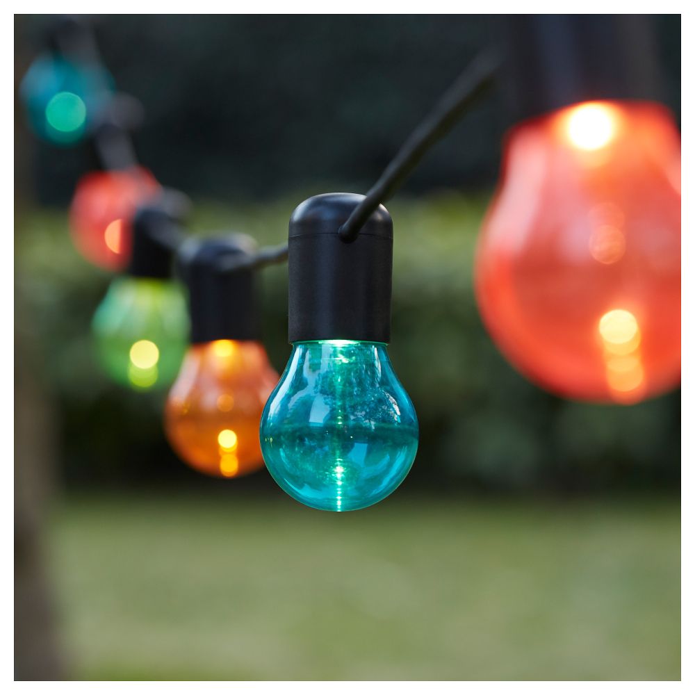 Гирлянда, 12 светодиодов СОЛВИДЕН, разноцветный - фото 1