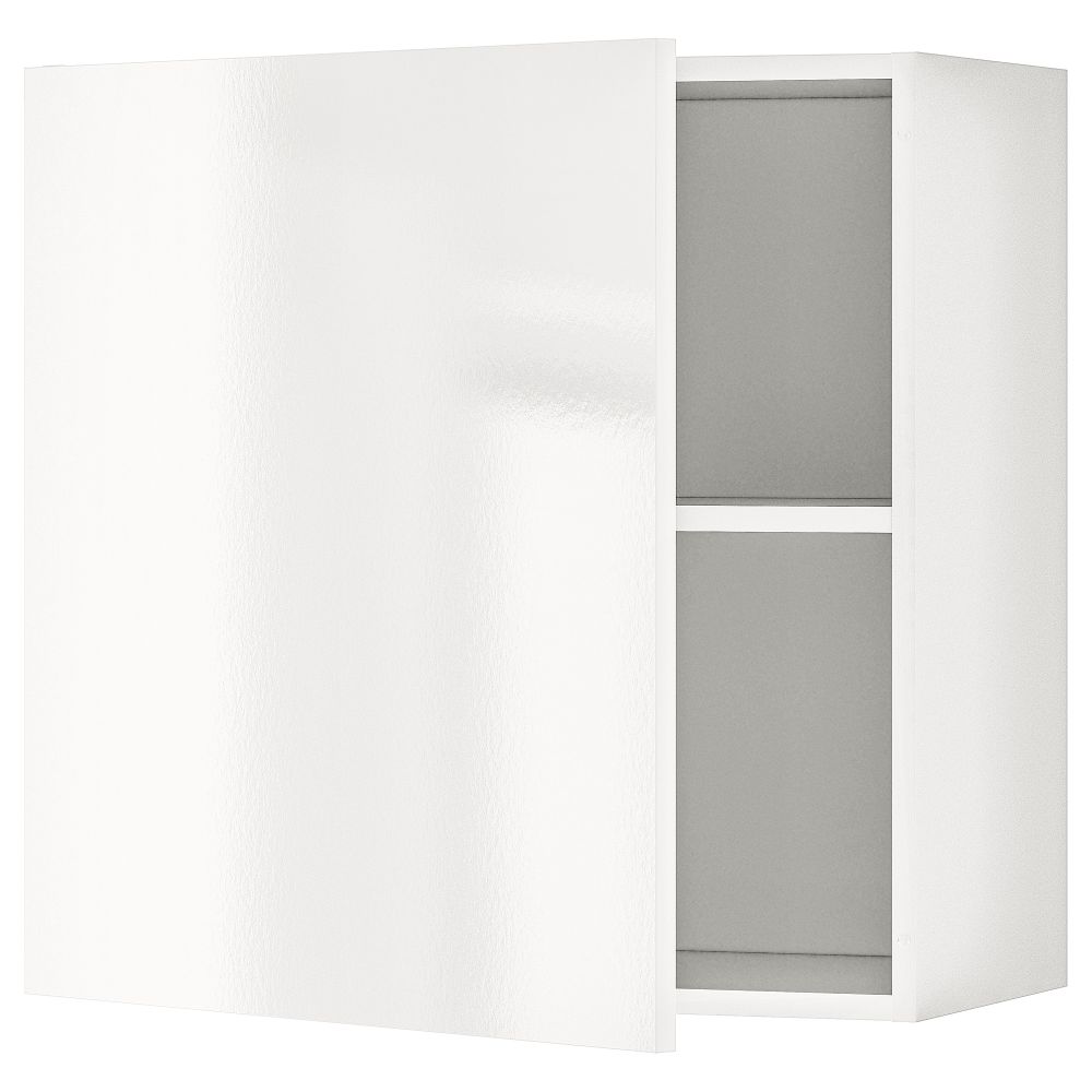 Навесной шкаф с дверцей, глянцевый белый, 60x60 см IKEA KNOXHULT КНОКСХУЛЬТ 703.268.11 - фото 1