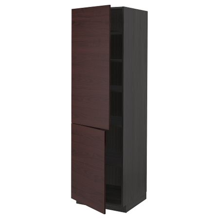 Высокий шкаф с полками, 2 дверцы, 60x60x200 cm IKEA METOD МЕТОД 794.583.69