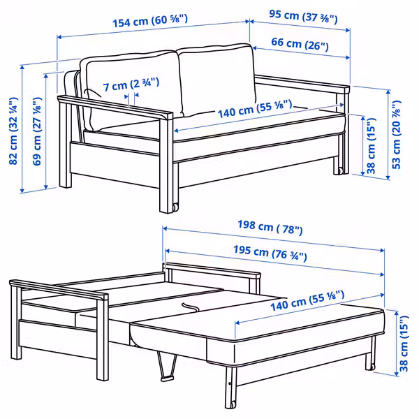 IKEA, дополнительный ракурс - схема-чертеж с размерами