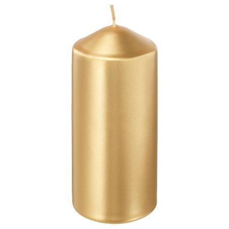 Неароматическая свеча формовая ВИНТЕР 2018, золотой (15 см)