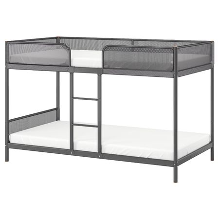 Каркас 2-ярусной кровати, темно-серый 90x200 см IKEA TUFFING ТУФФИНГ 203.668.28
