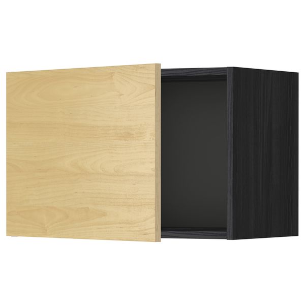 Шкаф навесной МЕТОД, черный, Тингсрид береза - схема-чертеж с размерами