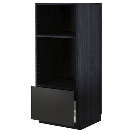 Высокий шкаф для духовки, СВЧ с ящиком IKEA METOD МЕТОД, MAXIMERA МАКСИМЕРА 694.989.74