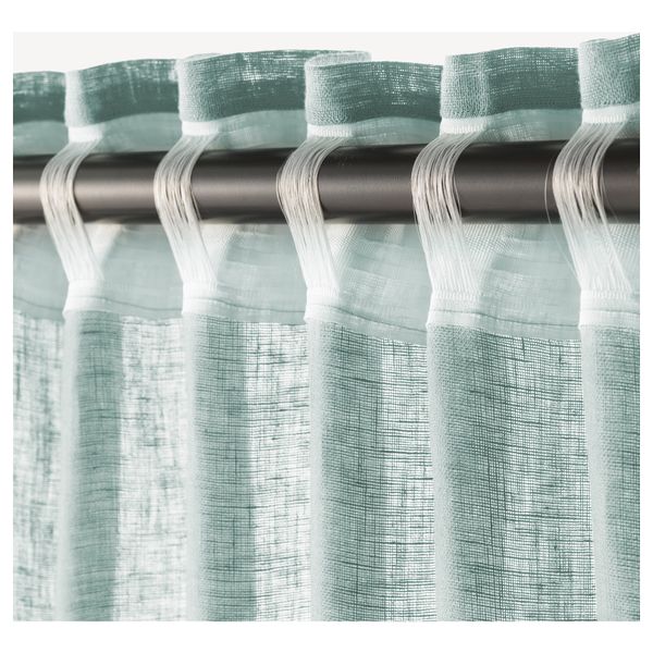 Гардины, 1 пара ЛЕЙОНГЭП, зеленый (145x300 см) - фото 2