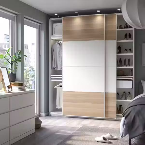 PAX / MEHAMN Гардероб, комбинация - схема-чертеж с размерами