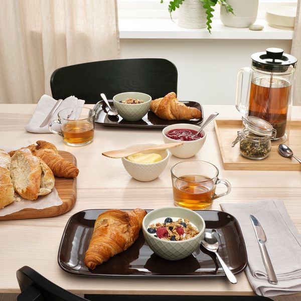 Тарелка, полированный коричневый, 30x18 см IKEA FÄRGKLAR ФЭРГКЛАР 404.854.44 - фото 4