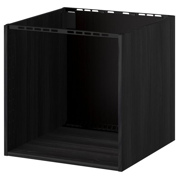 Шкаф для встроенной варочной панели, мойки МЕТОД, под дерево черный - схема-чертеж с размерами