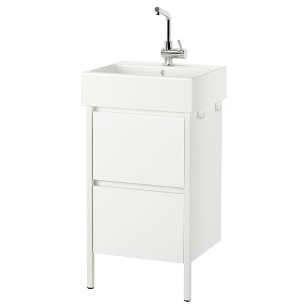 Шкаф для раковины с 2 ящиками ИДДИНГЕН, белый (49x90 см) - фото 1