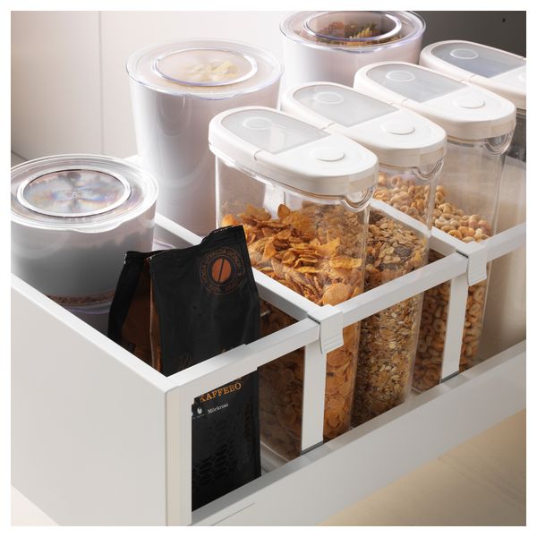 Высокий шкаф + полки, 5 ящиков, 2 дверцы, 2 фронтальных МЕТОД / МАКСИМЕРА, черный, Тингсрид черный - фото 2