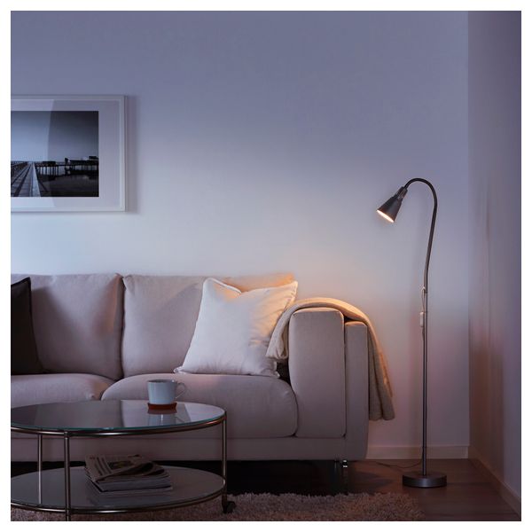 Светильник напольный для чтения КВАРТ, серебристый - фото 3