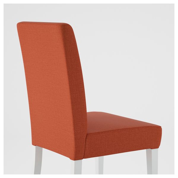 Стул ХЕНРИКСДАЛЬ, белый, Шифтебу темно-оранжевый - фото 3