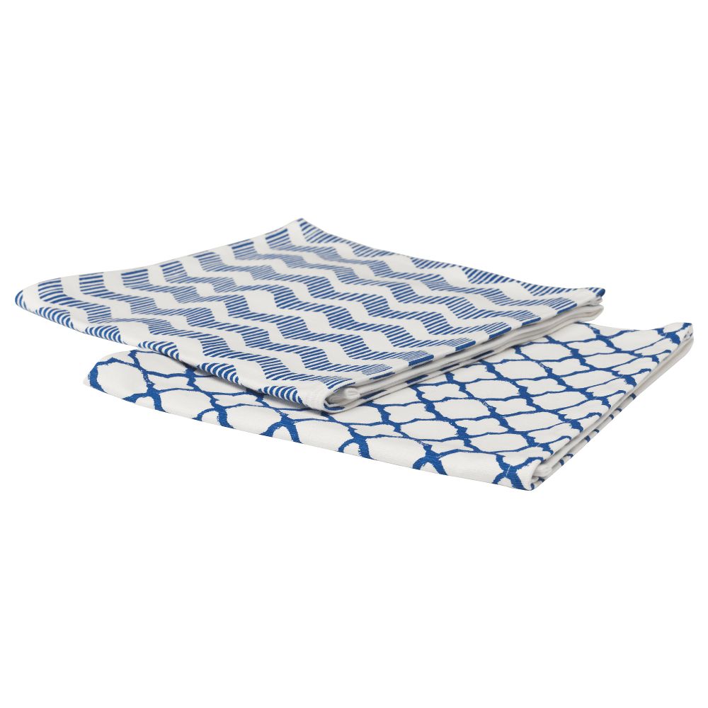 Полотенце кухонное СОММАР 2016, белый, синий (50x70 см) - фото 1