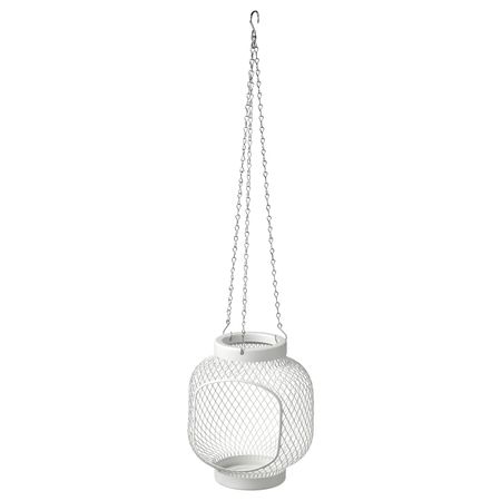 Фонарь для формовой свечи, белый 22 см IKEA TOPPIG ТОППИГ 404.833.79