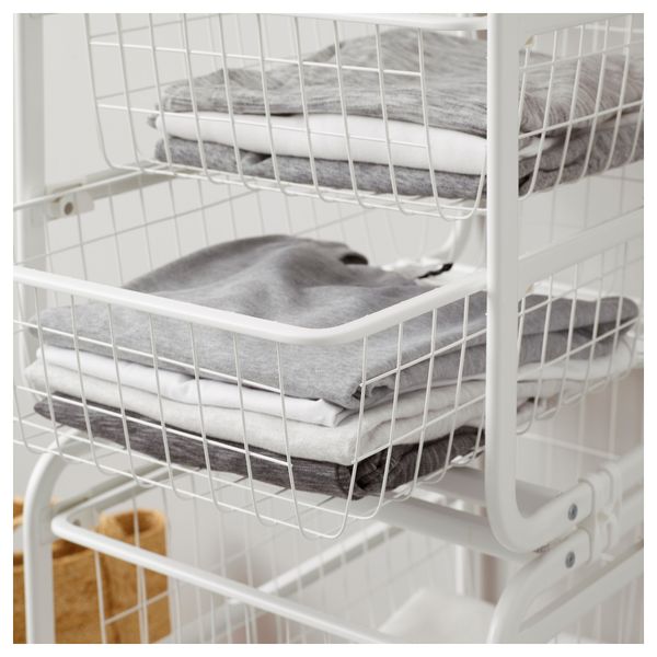 Рама, проволочные корзины, штанга АЛЬГОТ, белый (81-101x60x174 см) - фото 4