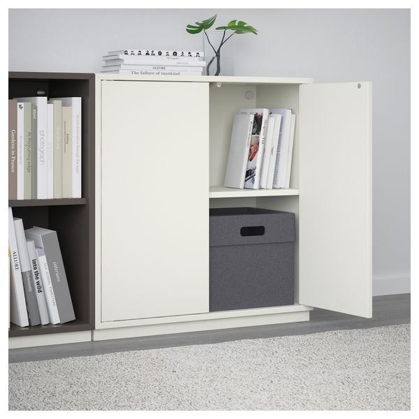 Комбинация шкафов с цоколем ЭКЕТ, белый/светло-серый, темно-серый (140x35x182 см) - фото 3